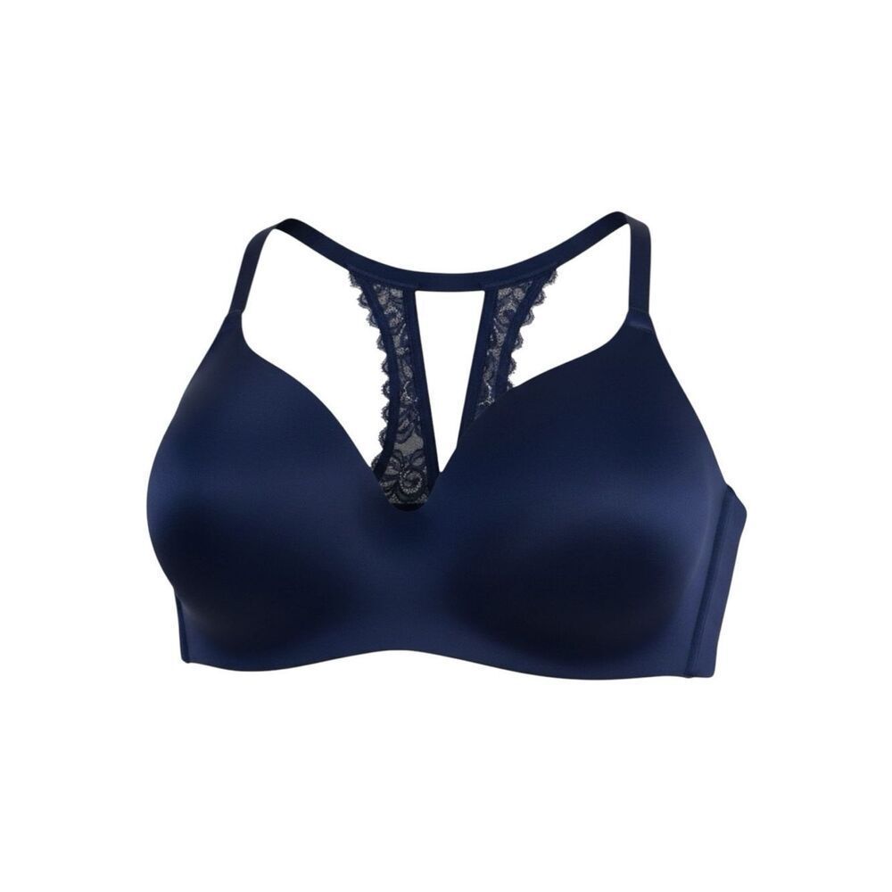 Cacique Mastectomy Collection Blue Lightly Lined Full Coverage Wireless Bra 50C